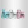 Manufacturer wholesale blue pink white foldable dog water bottle with filter portable