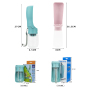 Manufacturer wholesale blue pink white foldable dog water bottle with filter portable