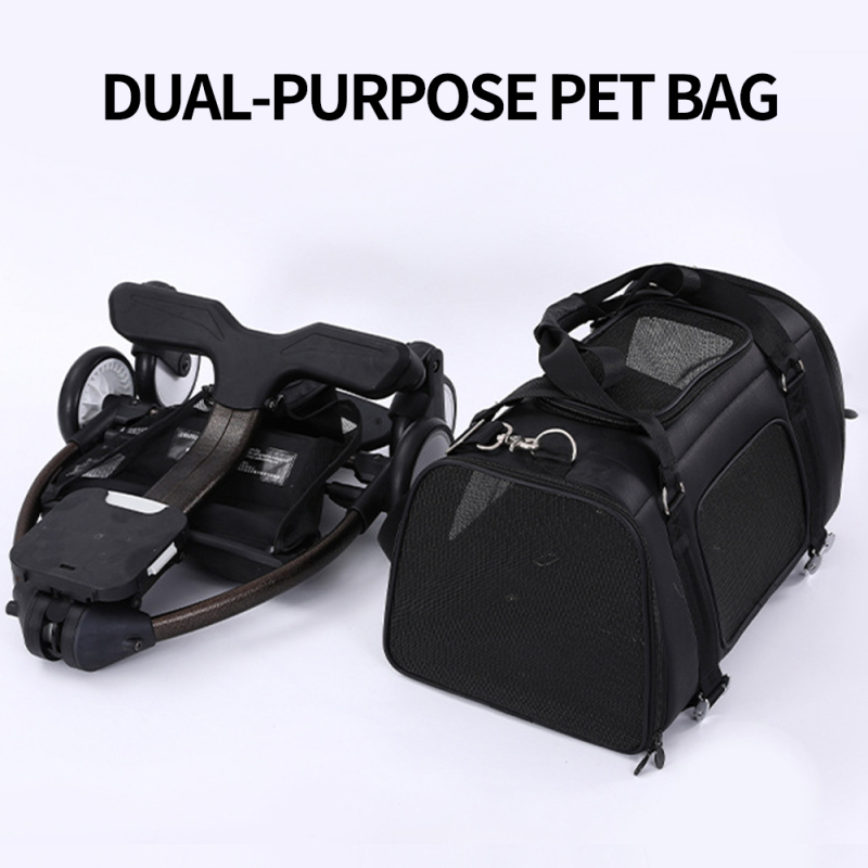 Wholesale Detachable Foldable Breathable Travel Portable Cat Carrier Bag Dog Pet Stroller