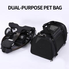 Wholesale Detachable Foldable Breathable Travel Portable Cat Carrier Bag Dog Pet Stroller