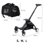 Wholesale Detachable Foldable Breathable Travel Portable Cat Carrier Bag Dog Pet Stroller