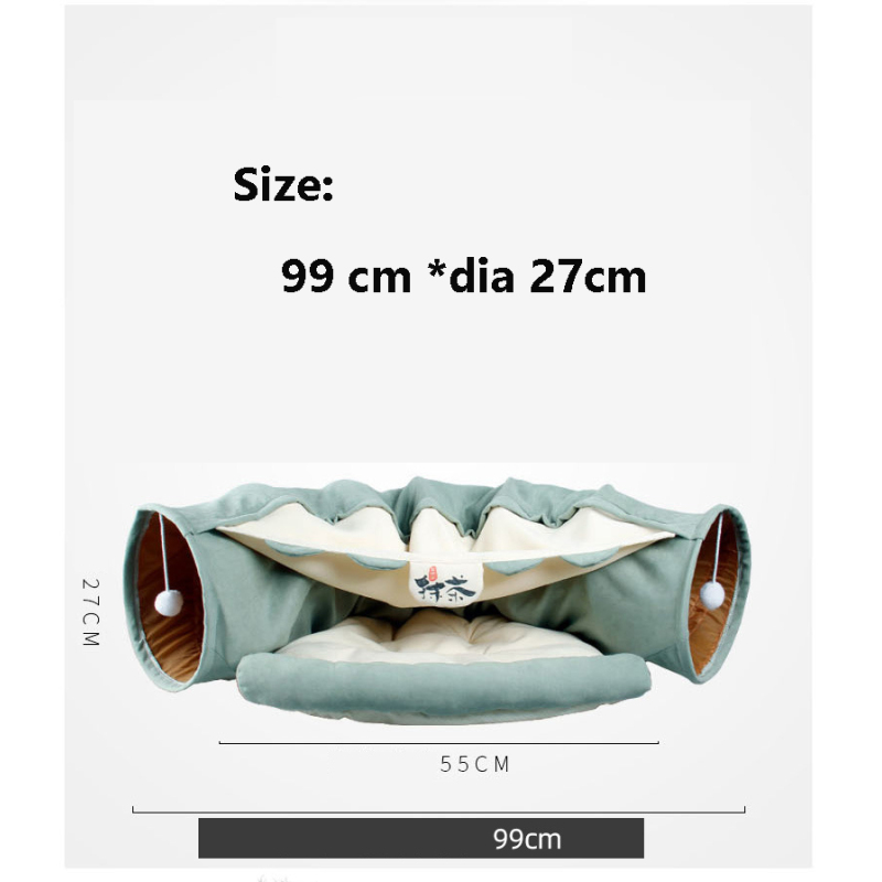 Manufacturer wholesale short plush collapsible foldable warm cat tunnel bed
