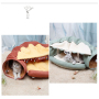 Manufacturer wholesale short plush collapsible foldable warm cat tunnel bed