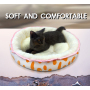 Manufacturer wholesale warm soft plush cat small dog round bed more design