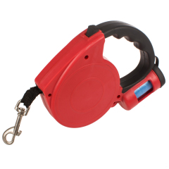 wholesale bling black red blue rubber custom luxury retractable pet dog leash with poop bag