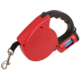 wholesale bling black red blue rubber custom luxury retractable pet dog leash with poop bag