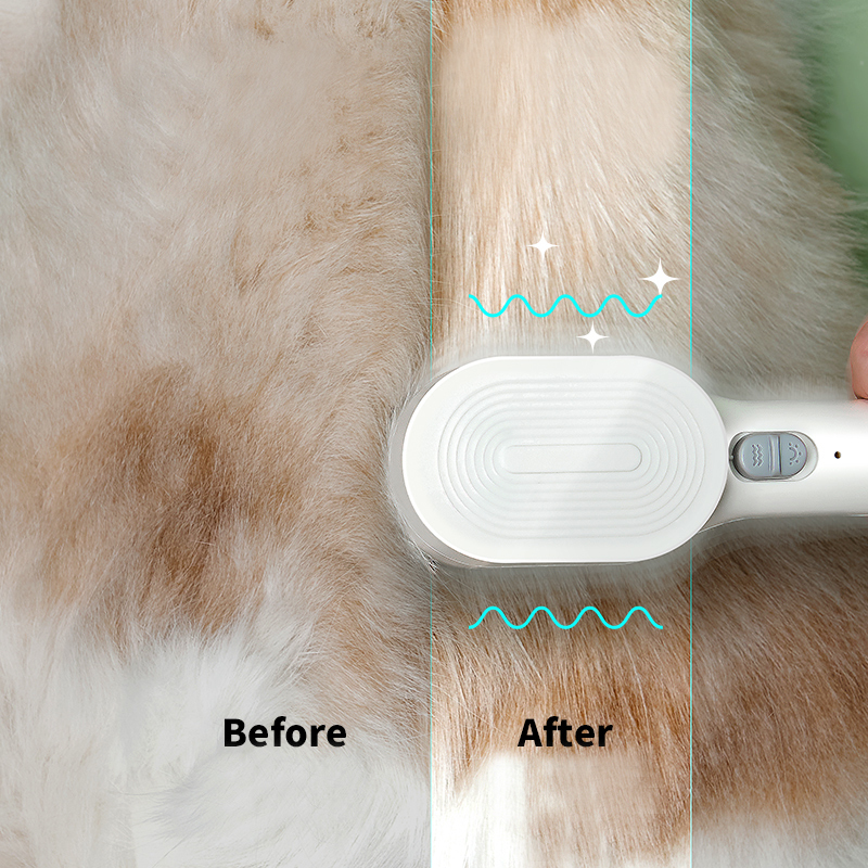 Manufacturer wholesale green white charging cat dog comb with LED light