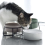 Manufacturer wholesale multi colors ceramic wooden frame pet cat dog bowl