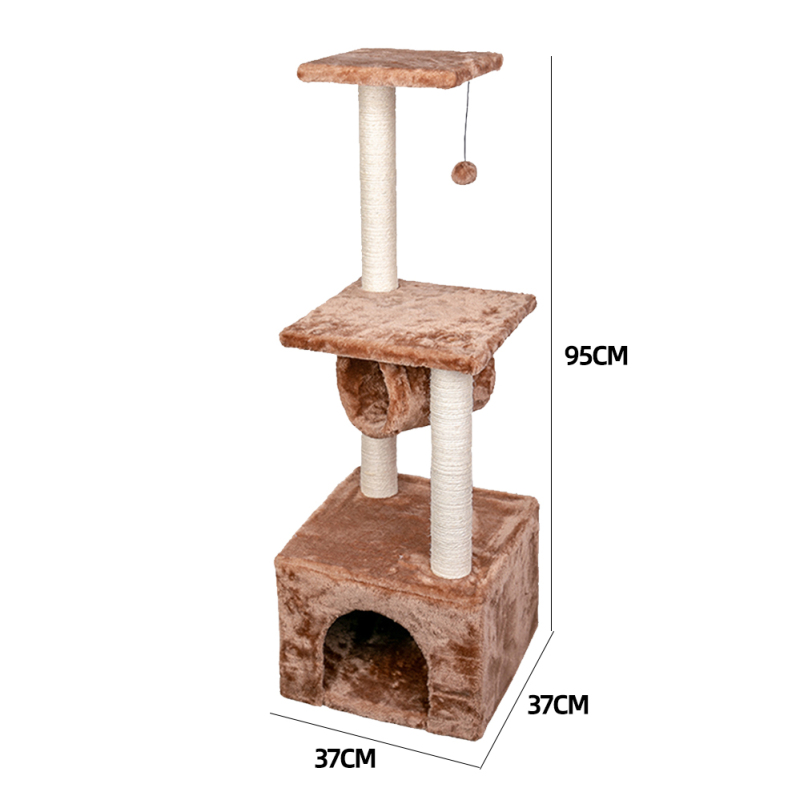 Wholesale Short Plush Sisal Cat Tree House