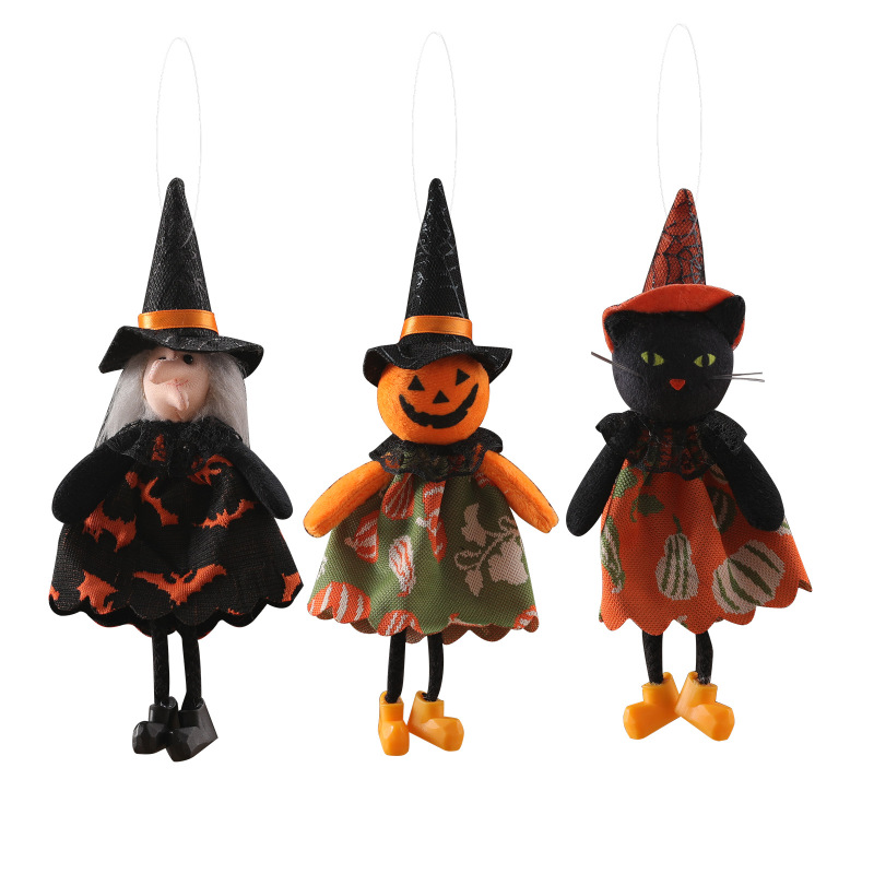 Manufacturer wholesale pumpkin ghost dog plush toys pendant halloween design
