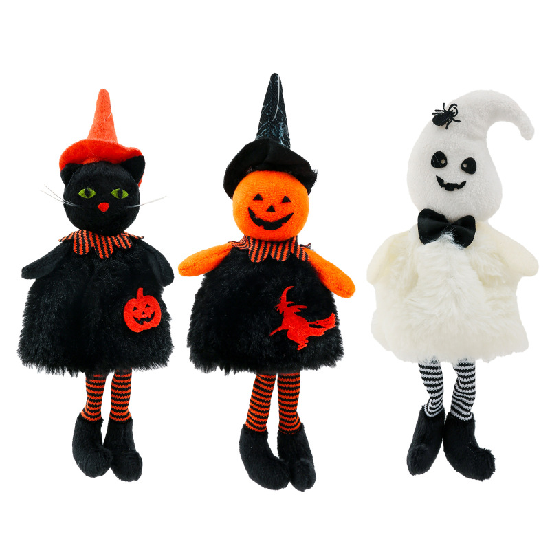 Manufacturer wholesale pumpkin ghost dog plush toys pendant halloween design