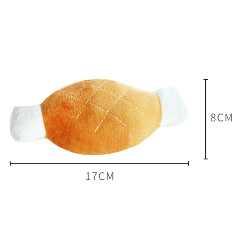 Wholesale Custom Logo Chicken Leg Squeaky Dog Plush Toys