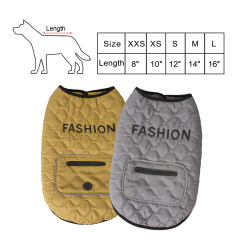 Manufacturer wholesale custom logo yellow grey dog winter vest