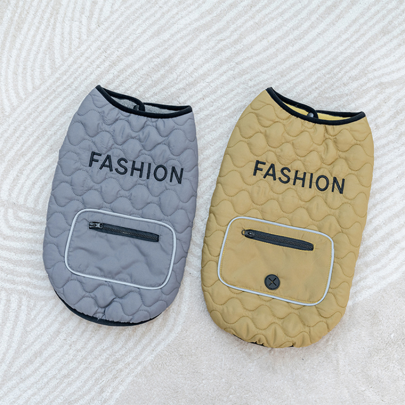 Manufacturer wholesale custom logo yellow grey dog winter vest