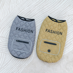 Manufacturer wholesale custom logo yellow grey dog winter vest
