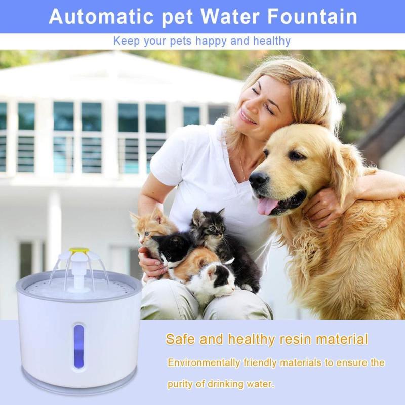 Manufacturer wholesale automatic drinking LED cat dog pet water fountain