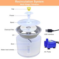 Manufacturer wholesale automatic drinking LED cat dog pet water fountain