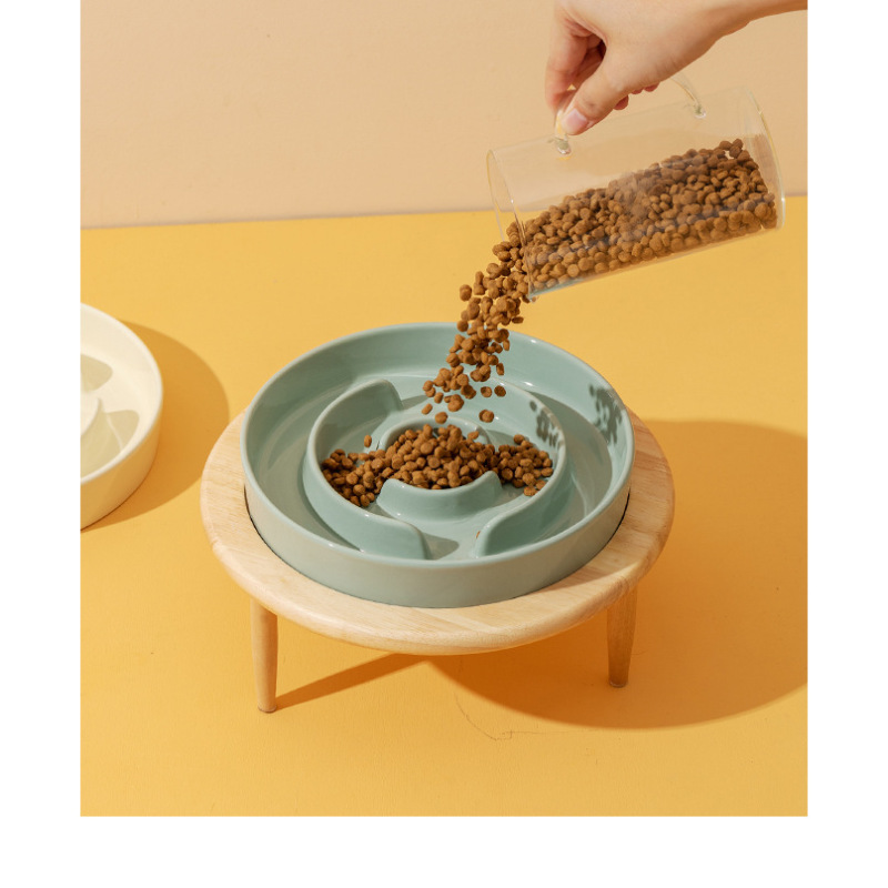 Manufacturer wholesale luxury slow feeder cat dog bowl ceramic material