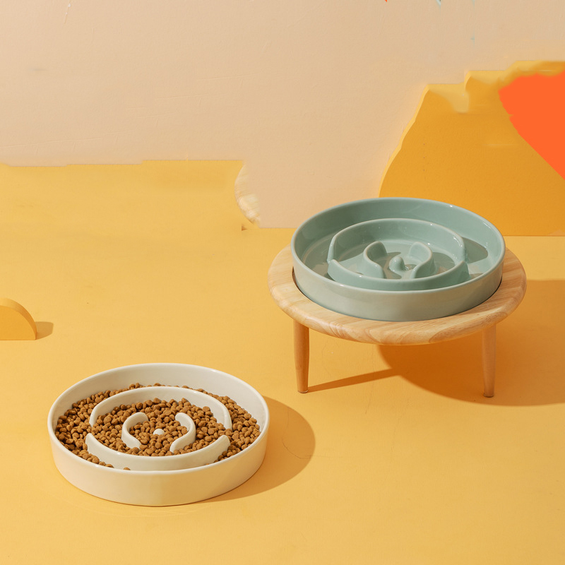 Manufacturer wholesale luxury slow feeder cat dog bowl ceramic material