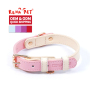 Wholesale Pink Blue Green Adjustable Dog Collar Leather