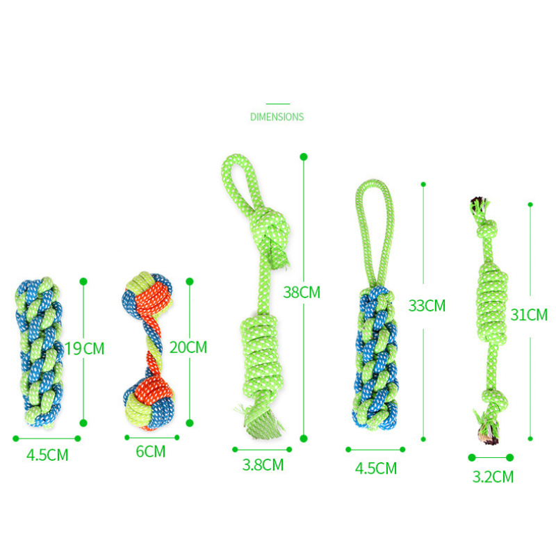 Manufacturer wholesale chew 7 pack 9 pack dog rope toys set