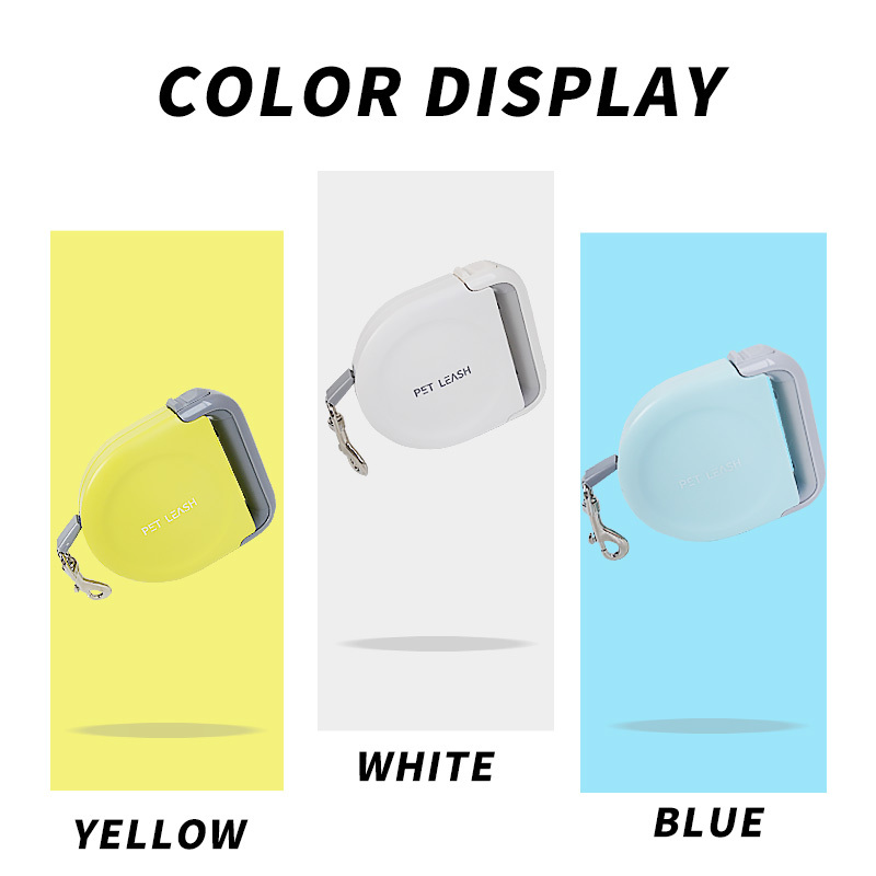 Manufacturer wholesale portable automatic dog leash with retractable handle outdoor use