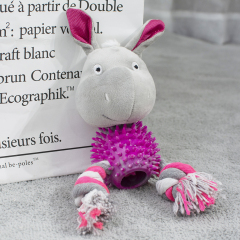 wholesale manufacturer cute  plush rope chew indestructible  chew pet dog toys