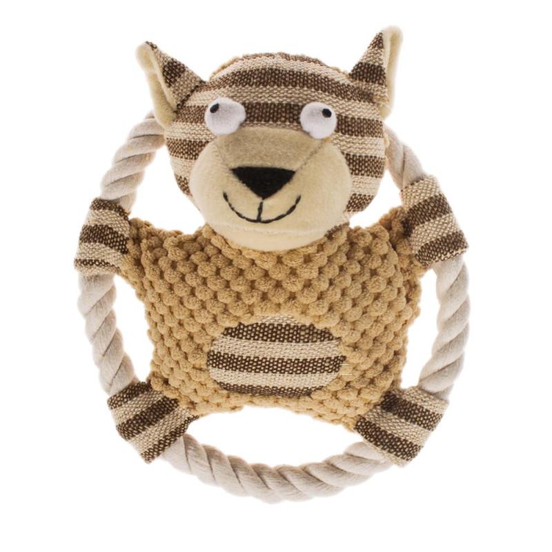 Manufacturer wholesale OEM custom logo bite resistance plush rope cute toys set for dog funny playing