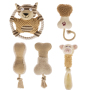 Manufacturer wholesale OEM custom logo bite resistance plush rope cute toys set for dog funny playing