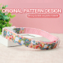 Manufacturer wholesale custom logo nylon pink flower dog collar and leash set