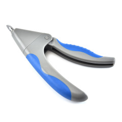 Manufacturer wholesale pink blue ABS tpr stainless steel pet cat dog nail clippers with nail file