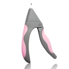 Manufacturer wholesale pink blue ABS tpr stainless steel pet cat dog nail clippers with nail file