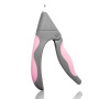 Manufacturer wholesale pink blue ABS tpr stainless steel pet cat dog nail clippers with nail file