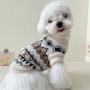 Wholesale Warm Blue Beige Knitting Dog Sweater