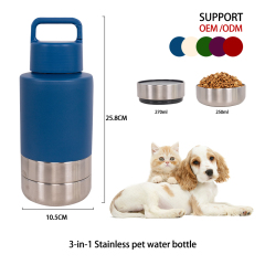 Wholesale Stainless Steel Travel Portable Detachable Dog Food Water Bottle