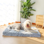 Manufacturer wholesale memory foam warm plush dog cushion bed