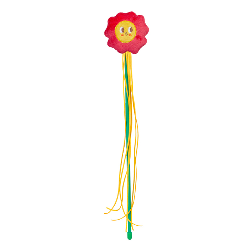 Wholesale Flower Design Teaser Stick Cat Toy Interactive
