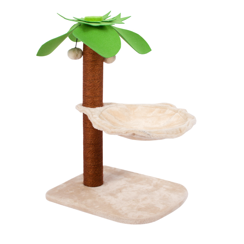Manufacturer wholesale coconut tree shape cat scratcher tree holiday design