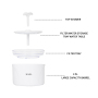 Manufacturer wholesale automatic battery filter drinking LED round cat water fountain