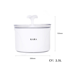 Manufacturer wholesale automatic battery filter drinking LED round cat water fountain