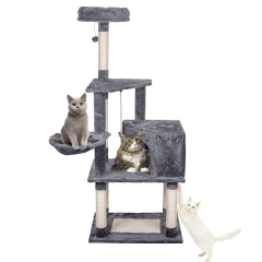 Manufacturer wholesale sisal short plush stable large scratcher tower cat tree