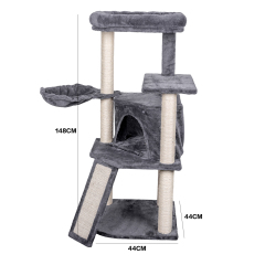 Manufacturer wholesale sisal short plush stable large scratcher tower cat tree