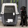 Wholesale Portable Breathable Plastic Travel Large Dog Cat Cage with Wheel
