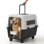 Wholesale Portable Breathable Plastic Travel Large Dog Cat Cage with Wheel