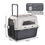 Wholesale Portable Breathable Plastic Travel Large Dog Cat Cage with Wheel