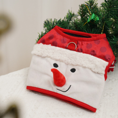 Manufacturer wholesale snowman antler small dog harness christmas design
