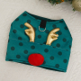Manufacturer wholesale snowman antler small dog harness christmas design