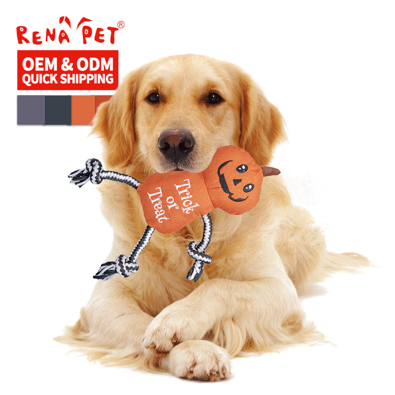 Manufacturer Wholesale Custom Logo Plush Rope Pet Product Dog Toys Halloween