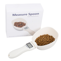 Manufacturer wholesale ABS electric cat shovel dog food scoop pet measure spoon