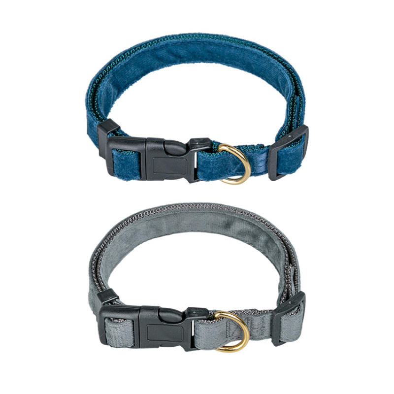 Wholesale Custom Logo Adjustable Dog Collar Velvet
